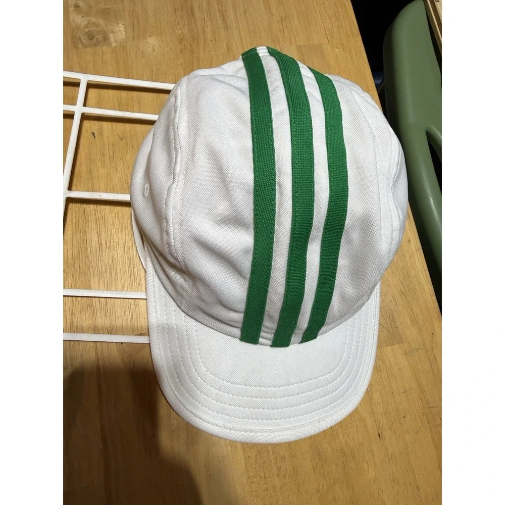 Adidas x Helas Skateboarding Hat White Green 3 Stripe Strapback Cap Rare Collab